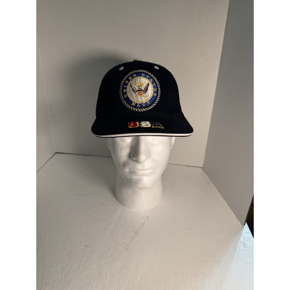 USA Navy Braided‎ Embroidered Logo Santo Cap With Eagle Hat Pin Adjustable Fit